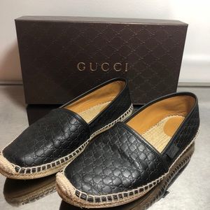 Gucci Mini Guccissima Black Espadrille Sz 9